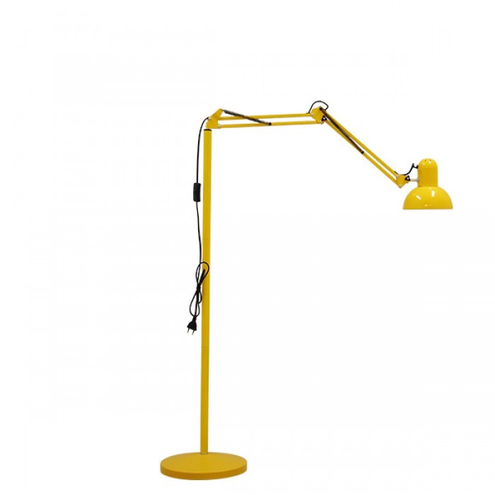 GloboStar® AUDREY 01472 Μοντέρνο Φωτιστικό Δαπέδου Μονόφωτο Μεταλλικό Κίτρινο Φ15 x Υ190cm GloboStar® AUDREY 01472 Μοντέρνο Φωτιστικό Δαπέδου Μονόφωτο Μεταλλικό Κίτρινο Φ15 x Υ190cm