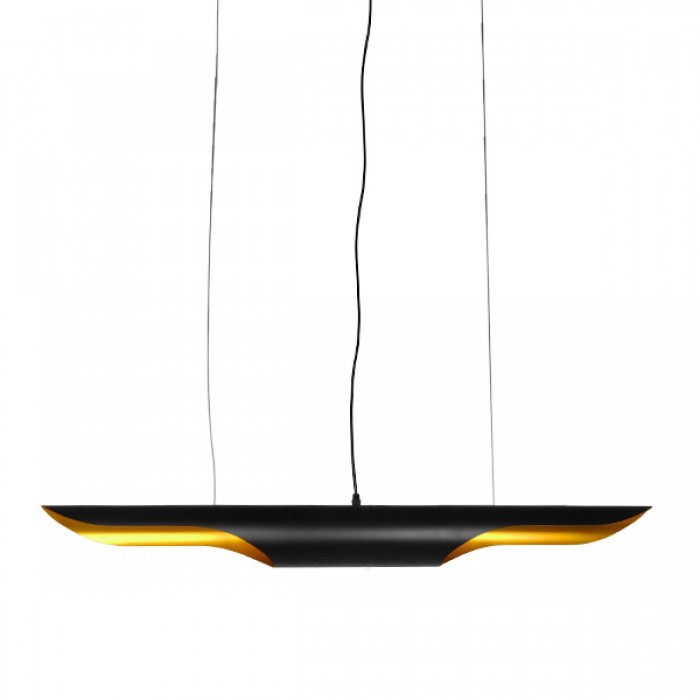 GloboStar® NEBULA 01473 Μοντέρνο Κρεμαστό Φωτιστικό Οροφής 100cm Δίφωτο 2 x E27 Μαύρο - Χρυσό Μεταλλικό Μ100 x Π10 x Y10cm GloboStar® NEBULA 01473 Μοντέρνο Κρεμαστό Φωτιστικό Οροφής 100cm Δίφωτο 2 x E27 Μαύρο - Χρυσό Μεταλλικό Μ100 x Π10 x Y10cm