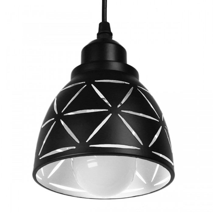 GloboStar® COOLIE 01475 Μοντέρνο Κρεμαστό Φωτιστικό Οροφής Μονόφωτο 1 x E27 Μεταλλικό Μαύρο Λευκό Καμπάνα Φ13 x Υ14cm GloboStar® COOLIE 01475 Μοντέρνο Κρεμαστό Φωτιστικό Οροφής Μονόφωτο 1 x E27 Μεταλλικό Μαύρο Λευκό Καμπάνα Φ13 x Υ14cm