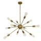 GloboStar® MILANO 01485 Μοντέρνο Industrial Φωτιστικό Οροφής Πολύφωτο 12 x E27 Χρυσό Μεταλλικό Φ80 x Y78cm GloboStar® MILANO 01485 Μοντέρνο Industrial Φωτιστικό Οροφής Πολύφωτο 12 x E27 Χρυσό Μεταλλικό Φ80 x Y78cm