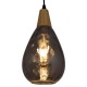 GloboStar® NOAH 01489 Μοντέρνο Κρεμαστό Φωτιστικό Οροφής Μονόφωτο 1 x E27 Γυάλινο με Ξύλο Μαύρο Φιμέ Νίκελ Φ16 x Υ30cm GloboStar® NOAH 01489 Μοντέρνο Κρεμαστό Φωτιστικό Οροφής Μονόφωτο 1 x E27 Γυάλινο με Ξύλο Μαύρο Φιμέ Νίκελ Φ16 x Υ30cm