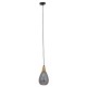 GloboStar® NOAH 01489 Μοντέρνο Κρεμαστό Φωτιστικό Οροφής Μονόφωτο 1 x E27 Γυάλινο με Ξύλο Μαύρο Φιμέ Νίκελ Φ16 x Υ30cm GloboStar® NOAH 01489 Μοντέρνο Κρεμαστό Φωτιστικό Οροφής Μονόφωτο 1 x E27 Γυάλινο με Ξύλο Μαύρο Φιμέ Νίκελ Φ16 x Υ30cm