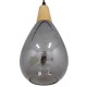 GloboStar® NOAH 01489 Μοντέρνο Κρεμαστό Φωτιστικό Οροφής Μονόφωτο 1 x E27 Γυάλινο με Ξύλο Μαύρο Φιμέ Νίκελ Φ16 x Υ30cm GloboStar® NOAH 01489 Μοντέρνο Κρεμαστό Φωτιστικό Οροφής Μονόφωτο 1 x E27 Γυάλινο με Ξύλο Μαύρο Φιμέ Νίκελ Φ16 x Υ30cm