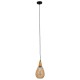 GloboStar® NOAH 01490 Μοντέρνο Κρεμαστό Φωτιστικό Οροφής Μονόφωτο 1 x E27 Γυάλινο με Ξύλο Μελί Φ16 x Υ30cm GloboStar® NOAH 01490 Μοντέρνο Κρεμαστό Φωτιστικό Οροφής Μονόφωτο 1 x E27 Γυάλινο με Ξύλο Μελί Φ16 x Υ30cm