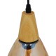 GloboStar® NOAH 01490 Μοντέρνο Κρεμαστό Φωτιστικό Οροφής Μονόφωτο 1 x E27 Γυάλινο με Ξύλο Μελί Φ16 x Υ30cm GloboStar® NOAH 01490 Μοντέρνο Κρεμαστό Φωτιστικό Οροφής Μονόφωτο 1 x E27 Γυάλινο με Ξύλο Μελί Φ16 x Υ30cm
