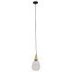 GloboStar® NOAH 01491 Μοντέρνο Κρεμαστό Φωτιστικό Οροφής Μονόφωτο 1 x E27 Γυάλινο με Ξύλο Διάφανο Φ16 x Υ30cm GloboStar® NOAH 01491 Μοντέρνο Κρεμαστό Φωτιστικό Οροφής Μονόφωτο 1 x E27 Γυάλινο με Ξύλο Διάφανο Φ16 x Υ30cm