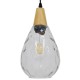 GloboStar® NOAH 01491 Μοντέρνο Κρεμαστό Φωτιστικό Οροφής Μονόφωτο 1 x E27 Γυάλινο με Ξύλο Διάφανο Φ16 x Υ30cm GloboStar® NOAH 01491 Μοντέρνο Κρεμαστό Φωτιστικό Οροφής Μονόφωτο 1 x E27 Γυάλινο με Ξύλο Διάφανο Φ16 x Υ30cm
