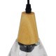 GloboStar® NOAH 01491 Μοντέρνο Κρεμαστό Φωτιστικό Οροφής Μονόφωτο 1 x E27 Γυάλινο με Ξύλο Διάφανο Φ16 x Υ30cm GloboStar® NOAH 01491 Μοντέρνο Κρεμαστό Φωτιστικό Οροφής Μονόφωτο 1 x E27 Γυάλινο με Ξύλο Διάφανο Φ16 x Υ30cm