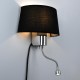 GloboStar® ELEGANT 01492 Μοντέρνο Φωτιστικό Τοίχου Απλίκα Μεταλλικό Χρώμιο Νίκελ με Μαύρο Ύφασμα Δίφωτο 1xE27 - Ρυθμίζόμενο Σώμα Σπιράλ με CREE LED 3W Θερμό Λευκό 2700K - Διακόπτες On / Off Μ26.5 x Π15 x Υ43cm GloboStar® ELEGANT 01492 Μοντέρνο Φωτιστικό Τοίχου Απλίκα Μεταλλικό Χρώμιο Νίκελ με Μαύρο Ύφασμα Δίφωτο 1xE27 - Ρυθμίζόμενο Σώμα Σπιράλ με CREE LED 3W Θερμό Λευκό 2700K - Διακόπτες On / Off Μ26.5 x Π15 x Υ43cm