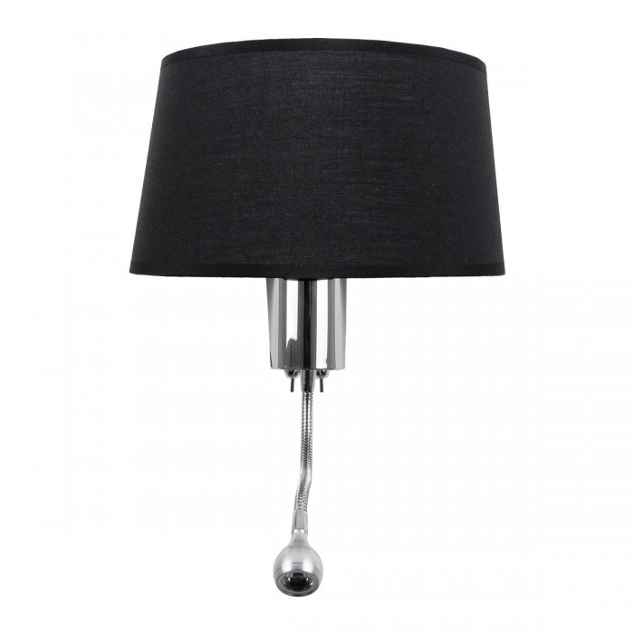GloboStar® ELEGANT 01492 Μοντέρνο Φωτιστικό Τοίχου Απλίκα Μεταλλικό Χρώμιο Νίκελ με Μαύρο Ύφασμα Δίφωτο 1xE27 - Ρυθμίζόμενο Σώμα Σπιράλ με CREE LED 3W Θερμό Λευκό 2700K - Διακόπτες On / Off Μ26.5 x Π15 x Υ43cm GloboStar® ELEGANT 01492 Μοντέρνο Φωτιστικό Τοίχου Απλίκα Μεταλλικό Χρώμιο Νίκελ με Μαύρο Ύφασμα Δίφωτο 1xE27 - Ρυθμίζόμενο Σώμα Σπιράλ με CREE LED 3W Θερμό Λευκό 2700K - Διακόπτες On / Off Μ26.5 x Π15 x Υ43cm