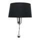 GloboStar® ELEGANT 01492 Μοντέρνο Φωτιστικό Τοίχου Απλίκα Μεταλλικό Χρώμιο Νίκελ με Μαύρο Ύφασμα Δίφωτο 1xE27 - Ρυθμίζόμενο Σώμα Σπιράλ με CREE LED 3W Θερμό Λευκό 2700K - Διακόπτες On / Off Μ26.5 x Π15 x Υ43cm GloboStar® ELEGANT 01492 Μοντέρνο Φωτιστικό Τοίχου Απλίκα Μεταλλικό Χρώμιο Νίκελ με Μαύρο Ύφασμα Δίφωτο 1xE27 - Ρυθμίζόμενο Σώμα Σπιράλ με CREE LED 3W Θερμό Λευκό 2700K - Διακόπτες On / Off Μ26.5 x Π15 x Υ43cm