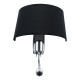 GloboStar® ELEGANT 01492 Μοντέρνο Φωτιστικό Τοίχου Απλίκα Μεταλλικό Χρώμιο Νίκελ με Μαύρο Ύφασμα Δίφωτο 1xE27 - Ρυθμίζόμενο Σώμα Σπιράλ με CREE LED 3W Θερμό Λευκό 2700K - Διακόπτες On / Off Μ26.5 x Π15 x Υ43cm GloboStar® ELEGANT 01492 Μοντέρνο Φωτιστικό Τοίχου Απλίκα Μεταλλικό Χρώμιο Νίκελ με Μαύρο Ύφασμα Δίφωτο 1xE27 - Ρυθμίζόμενο Σώμα Σπιράλ με CREE LED 3W Θερμό Λευκό 2700K - Διακόπτες On / Off Μ26.5 x Π15 x Υ43cm