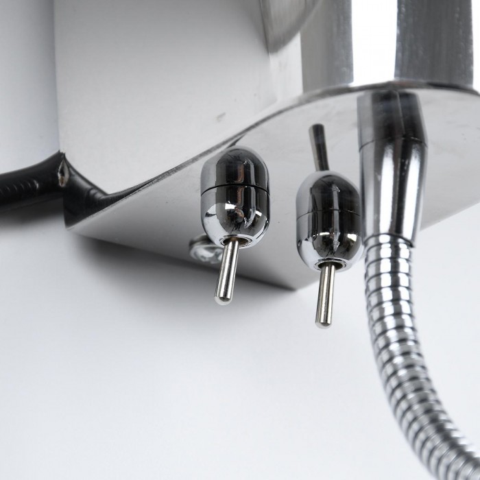 GloboStar® ELEGANT 01492 Μοντέρνο Φωτιστικό Τοίχου Απλίκα Μεταλλικό Χρώμιο Νίκελ με Μαύρο Ύφασμα Δίφωτο 1xE27 - Ρυθμίζόμενο Σώμα Σπιράλ με CREE LED 3W Θερμό Λευκό 2700K - Διακόπτες On / Off Μ26.5 x Π15 x Υ43cm GloboStar® ELEGANT 01492 Μοντέρνο Φωτιστικό Τοίχου Απλίκα Μεταλλικό Χρώμιο Νίκελ με Μαύρο Ύφασμα Δίφωτο 1xE27 - Ρυθμίζόμενο Σώμα Σπιράλ με CREE LED 3W Θερμό Λευκό 2700K - Διακόπτες On / Off Μ26.5 x Π15 x Υ43cm