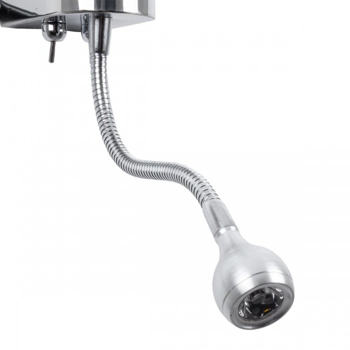 GloboStar® ELEGANT 01493 Μοντέρνο Φωτιστικό Τοίχου Απλίκα Μεταλλικό Χρώμιο Νίκελ με Λευκό Ύφασμα Δίφωτο 1xE27 - Ρυθμίζόμενο Σώμα Σπιράλ με CREE LED 3W Θερμό Λευκό 2700K - Διακόπτες On / Off Μ26.5 x Π15 x Υ43cm GloboStar® ELEGANT 01493 Μοντέρνο Φωτιστικό Τοίχου Απλίκα Μεταλλικό Χρώμιο Νίκελ με Λευκό Ύφασμα Δίφωτο 1xE27 - Ρυθμίζόμενο Σώμα Σπιράλ με CREE LED 3W Θερμό Λευκό 2700K - Διακόπτες On / Off Μ26.5 x Π15 x Υ43cm