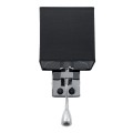 GloboStar® ELEGANT 01494 Μοντέρνο Φωτιστικό Τοίχου Απλίκα Μεταλλικό Χρώμιο Νίκελ με Μαύρο Ύφασμα Δίφωτο 1xE27 - Ρυθμίζόμενο Σώμα Σπιράλ με CREE LED 3W Θερμό Λευκό 2700K - Διακόπτες On / Off Μ17 x Π21 x Υ43cm