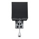 GloboStar® ELEGANT 01494 Μοντέρνο Φωτιστικό Τοίχου Απλίκα Μεταλλικό Χρώμιο Νίκελ με Μαύρο Ύφασμα Δίφωτο 1xE27 - Ρυθμίζόμενο Σώμα Σπιράλ με CREE LED 3W Θερμό Λευκό 2700K - Διακόπτες On / Off Μ17 x Π21 x Υ43cm