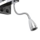 GloboStar® ELEGANT 01494 Μοντέρνο Φωτιστικό Τοίχου Απλίκα Μεταλλικό Χρώμιο Νίκελ με Μαύρο Ύφασμα Δίφωτο 1xE27 - Ρυθμίζόμενο Σώμα Σπιράλ με CREE LED 3W Θερμό Λευκό 2700K - Διακόπτες On / Off Μ17 x Π21 x Υ43cm