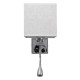 GloboStar® ELEGANT 01495 Μοντέρνο Φωτιστικό Τοίχου Απλίκα Μεταλλικό Χρώμιο Νίκελ με Λευκό Ύφασμα Δίφωτο 1xE27 - Ρυθμίζόμενο Σώμα Σπιράλ με CREE LED 3W Θερμό Λευκό 2700K - Διακόπτες On / Off Μ17 x Π21 x Υ43cm GloboStar® ELEGANT 01495 Μοντέρνο Φωτιστικό Τοίχου Απλίκα Μεταλλικό Χρώμιο Νίκελ με Λευκό Ύφασμα Δίφωτο 1xE27 - Ρυθμίζόμενο Σώμα Σπιράλ με CREE LED 3W Θερμό Λευκό 2700K - Διακόπτες On / Off Μ17 x Π21 x Υ43cm