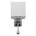 GloboStar® ELEGANT 01495 Μοντέρνο Φωτιστικό Τοίχου Απλίκα Μεταλλικό Χρώμιο Νίκελ με Λευκό Ύφασμα Δίφωτο 1xE27 - Ρυθμίζόμενο Σώμα Σπιράλ με CREE LED 3W Θερμό Λευκό 2700K - Διακόπτες On / Off Μ17 x Π21 x Υ43cm
