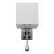 GloboStar® ELEGANT 01495 Μοντέρνο Φωτιστικό Τοίχου Απλίκα Μεταλλικό Χρώμιο Νίκελ με Λευκό Ύφασμα Δίφωτο 1xE27 - Ρυθμίζόμενο Σώμα Σπιράλ με CREE LED 3W Θερμό Λευκό 2700K - Διακόπτες On / Off Μ17 x Π21 x Υ43cm GloboStar® ELEGANT 01495 Μοντέρνο Φωτιστικό Τοίχου Απλίκα Μεταλλικό Χρώμιο Νίκελ με Λευκό Ύφασμα Δίφωτο 1xE27 - Ρυθμίζόμενο Σώμα Σπιράλ με CREE LED 3W Θερμό Λευκό 2700K - Διακόπτες On / Off Μ17 x Π21 x Υ43cm