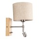 GloboStar® CALLIE 01496 Μοντέρνο Φωτιστικό Τοίχου Απλίκα Μεταλλικό Χρώμιο Νίκελ με Μπεζ Ύφασμα Δίφωτο 1xE27 - Ρυθμίζόμενο Σώμα με CREE LED 3W Θερμό Λευκό 2700K - Διακόπτες On / Off Μ18 x Π23.5 x Υ31cm GloboStar® CALLIE 01496 Μοντέρνο Φωτιστικό Τοίχου Απλίκα Μεταλλικό Χρώμιο Νίκελ με Μπεζ Ύφασμα Δίφωτο 1xE27 - Ρυθμίζόμενο Σώμα με CREE LED 3W Θερμό Λευκό 2700K - Διακόπτες On / Off Μ18 x Π23.5 x Υ31cm