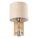 GloboStar® CALLIE 01496 Μοντέρνο Φωτιστικό Τοίχου Απλίκα Μεταλλικό Χρώμιο Νίκελ με Μπεζ Ύφασμα Δίφωτο 1xE27 - Ρυθμίζόμενο Σώμα με CREE LED 3W Θερμό Λευκό 2700K - Διακόπτες On / Off Μ18 x Π23.5 x Υ31cm GloboStar® CALLIE 01496 Μοντέρνο Φωτιστικό Τοίχου Απλίκα Μεταλλικό Χρώμιο Νίκελ με Μπεζ Ύφασμα Δίφωτο 1xE27 - Ρυθμίζόμενο Σώμα με CREE LED 3W Θερμό Λευκό 2700K - Διακόπτες On / Off Μ18 x Π23.5 x Υ31cm