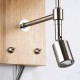 GloboStar® CALLIE 01496 Μοντέρνο Φωτιστικό Τοίχου Απλίκα Μεταλλικό Χρώμιο Νίκελ με Μπεζ Ύφασμα Δίφωτο 1xE27 - Ρυθμίζόμενο Σώμα με CREE LED 3W Θερμό Λευκό 2700K - Διακόπτες On / Off Μ18 x Π23.5 x Υ31cm GloboStar® CALLIE 01496 Μοντέρνο Φωτιστικό Τοίχου Απλίκα Μεταλλικό Χρώμιο Νίκελ με Μπεζ Ύφασμα Δίφωτο 1xE27 - Ρυθμίζόμενο Σώμα με CREE LED 3W Θερμό Λευκό 2700K - Διακόπτες On / Off Μ18 x Π23.5 x Υ31cm