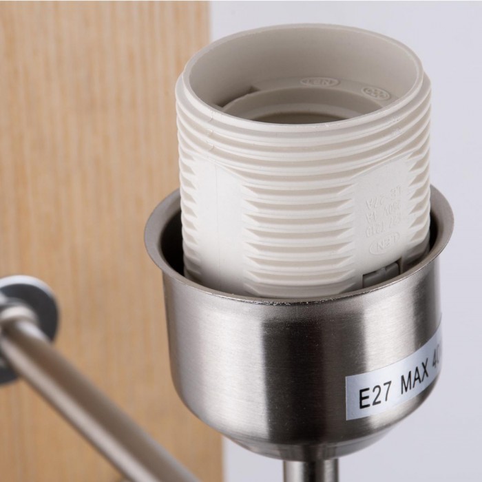 GloboStar® CALLIE 01496 Μοντέρνο Φωτιστικό Τοίχου Απλίκα Μεταλλικό Χρώμιο Νίκελ με Μπεζ Ύφασμα Δίφωτο 1xE27 - Ρυθμίζόμενο Σώμα με CREE LED 3W Θερμό Λευκό 2700K - Διακόπτες On / Off Μ18 x Π23.5 x Υ31cm GloboStar® CALLIE 01496 Μοντέρνο Φωτιστικό Τοίχου Απλίκα Μεταλλικό Χρώμιο Νίκελ με Μπεζ Ύφασμα Δίφωτο 1xE27 - Ρυθμίζόμενο Σώμα με CREE LED 3W Θερμό Λευκό 2700K - Διακόπτες On / Off Μ18 x Π23.5 x Υ31cm
