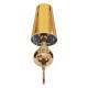 GloboStar® LAURA 01497 Μοντέρνο Φωτιστικό Τοίχου Απλίκα Μονόφωτο Μεταλλικό Χρυσό Φ15 x Μ15 x Π21 x Y48cm