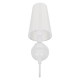 GloboStar® LAURA 01499 Μοντέρνο Φωτιστικό Τοίχου Απλίκα Μονόφωτο Μεταλλικό Λευκό Φ15 x Μ15 x Π21 x Y48cm