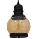 GloboStar® OLIVER 01505 Vintage Κρεμαστό Φωτιστικό Οροφής Μονόφωτο 1 x E27 Μαύρο Γυάλινο Μελί Διάφανο Φ16 x Υ25cm GloboStar® OLIVER 01505 Vintage Κρεμαστό Φωτιστικό Οροφής Μονόφωτο 1 x E27 Μαύρο Γυάλινο Μελί Διάφανο Φ16 x Υ25cm