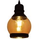 GloboStar® OLIVER 01505 Vintage Κρεμαστό Φωτιστικό Οροφής Μονόφωτο 1 x E27 Μαύρο Γυάλινο Μελί Διάφανο Φ16 x Υ25cm GloboStar® OLIVER 01505 Vintage Κρεμαστό Φωτιστικό Οροφής Μονόφωτο 1 x E27 Μαύρο Γυάλινο Μελί Διάφανο Φ16 x Υ25cm