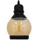 GloboStar® OLIVER 01505 Vintage Κρεμαστό Φωτιστικό Οροφής Μονόφωτο 1 x E27 Μαύρο Γυάλινο Μελί Διάφανο Φ16 x Υ25cm GloboStar® OLIVER 01505 Vintage Κρεμαστό Φωτιστικό Οροφής Μονόφωτο 1 x E27 Μαύρο Γυάλινο Μελί Διάφανο Φ16 x Υ25cm