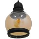 GloboStar® OLIVER 01505 Vintage Κρεμαστό Φωτιστικό Οροφής Μονόφωτο 1 x E27 Μαύρο Γυάλινο Μελί Διάφανο Φ16 x Υ25cm GloboStar® OLIVER 01505 Vintage Κρεμαστό Φωτιστικό Οροφής Μονόφωτο 1 x E27 Μαύρο Γυάλινο Μελί Διάφανο Φ16 x Υ25cm