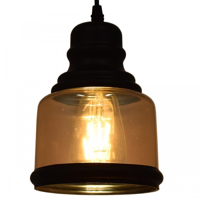 GloboStar® OLIVER 01506 Vintage Κρεμαστό Φωτιστικό Οροφής Μονόφωτο 1 x E27 Γυάλινο Μελί Διάφανο Φ15 x Υ21.5cm GloboStar® OLIVER 01506 Vintage Κρεμαστό Φωτιστικό Οροφής Μονόφωτο 1 x E27 Γυάλινο Μελί Διάφανο Φ15 x Υ21.5cm