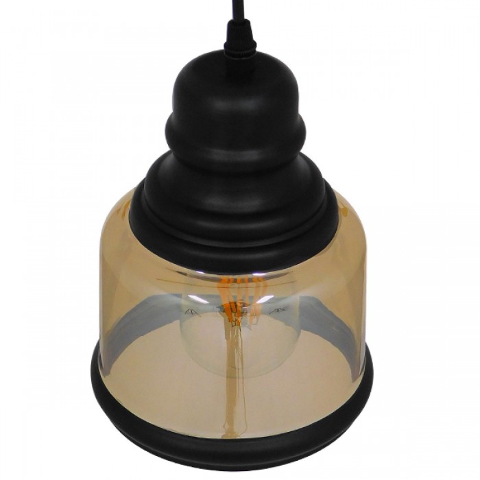 GloboStar® OLIVER 01506 Vintage Κρεμαστό Φωτιστικό Οροφής Μονόφωτο 1 x E27 Γυάλινο Μελί Διάφανο Φ15 x Υ21.5cm GloboStar® OLIVER 01506 Vintage Κρεμαστό Φωτιστικό Οροφής Μονόφωτο 1 x E27 Γυάλινο Μελί Διάφανο Φ15 x Υ21.5cm