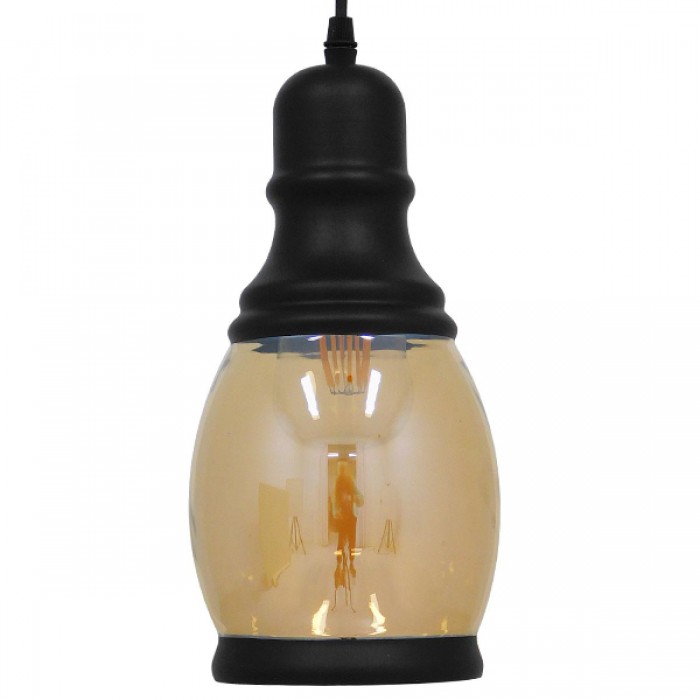 GloboStar® OLIVER 01507 Vintage Κρεμαστό Φωτιστικό Οροφής Μονόφωτο 1 x E27 Γυάλινο Μελί Διάφανο Φ14 x Υ30cm GloboStar® OLIVER 01507 Vintage Κρεμαστό Φωτιστικό Οροφής Μονόφωτο 1 x E27 Γυάλινο Μελί Διάφανο Φ14 x Υ30cm