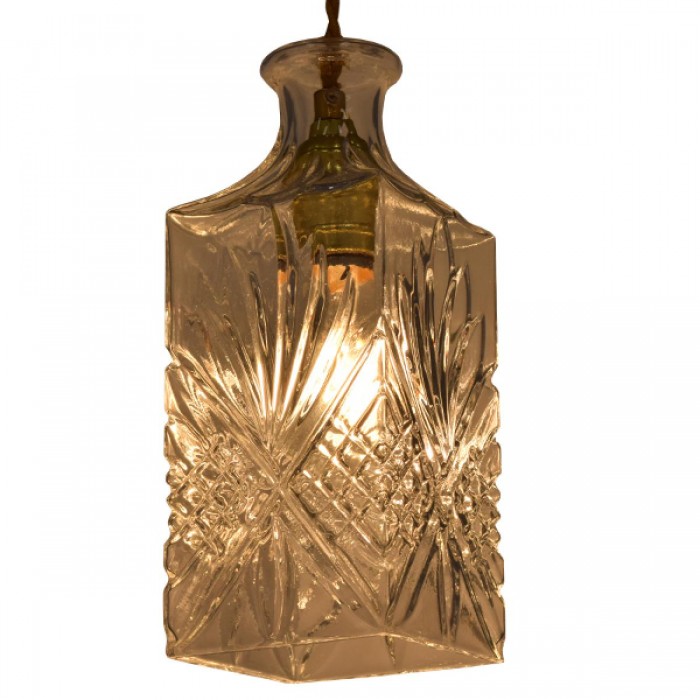GloboStar® BRANDY 01516 Vintage Κρεμαστό Φωτιστικό Οροφής Μονόφωτο 1 x E27 Γυάλινο Διάφανο Φ10 x Υ24cm GloboStar® BRANDY 01516 Vintage Κρεμαστό Φωτιστικό Οροφής Μονόφωτο 1 x E27 Γυάλινο Διάφανο Φ10 x Υ24cm