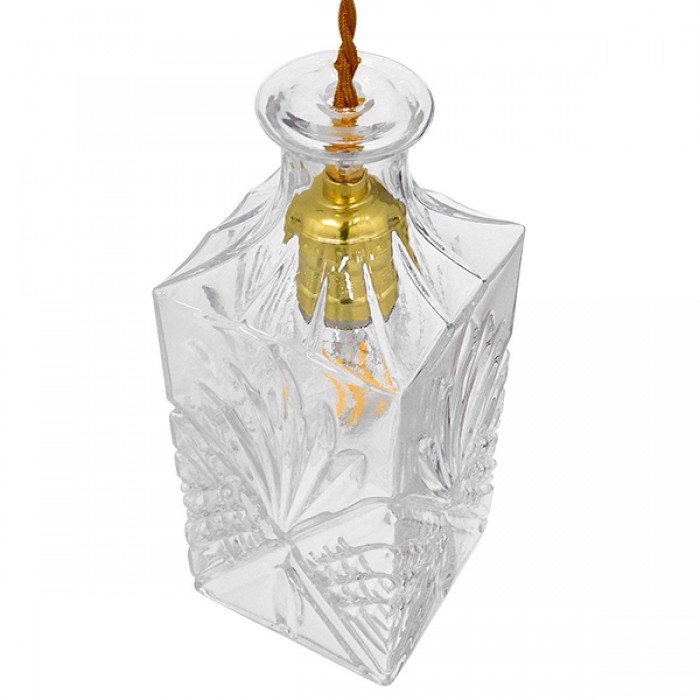 GloboStar® BRANDY 01516 Vintage Κρεμαστό Φωτιστικό Οροφής Μονόφωτο 1 x E27 Γυάλινο Διάφανο Φ10 x Υ24cm GloboStar® BRANDY 01516 Vintage Κρεμαστό Φωτιστικό Οροφής Μονόφωτο 1 x E27 Γυάλινο Διάφανο Φ10 x Υ24cm