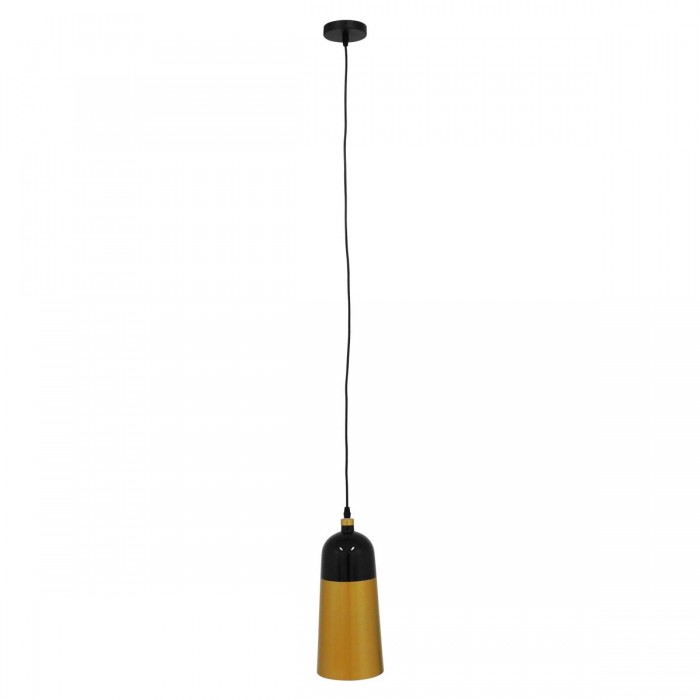 GloboStar® PALAZZO 01523 Μοντέρνο Κρεμαστό Φωτιστικό Οροφής Μονόφωτο 1 x E27 Μαύρο - Χρυσό Μεταλλικό Καμπάνα Φ14 x Υ34cm GloboStar® PALAZZO 01523 Μοντέρνο Κρεμαστό Φωτιστικό Οροφής Μονόφωτο 1 x E27 Μαύρο - Χρυσό Μεταλλικό Καμπάνα Φ14 x Υ34cm