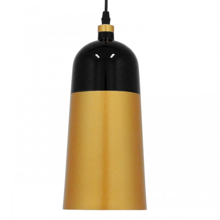 GloboStar® PALAZZO 01523 Μοντέρνο Κρεμαστό Φωτιστικό Οροφής Μονόφωτο 1 x E27 Μαύρο - Χρυσό Μεταλλικό Καμπάνα Φ14 x Υ34cm GloboStar® PALAZZO 01523 Μοντέρνο Κρεμαστό Φωτιστικό Οροφής Μονόφωτο 1 x E27 Μαύρο - Χρυσό Μεταλλικό Καμπάνα Φ14 x Υ34cm