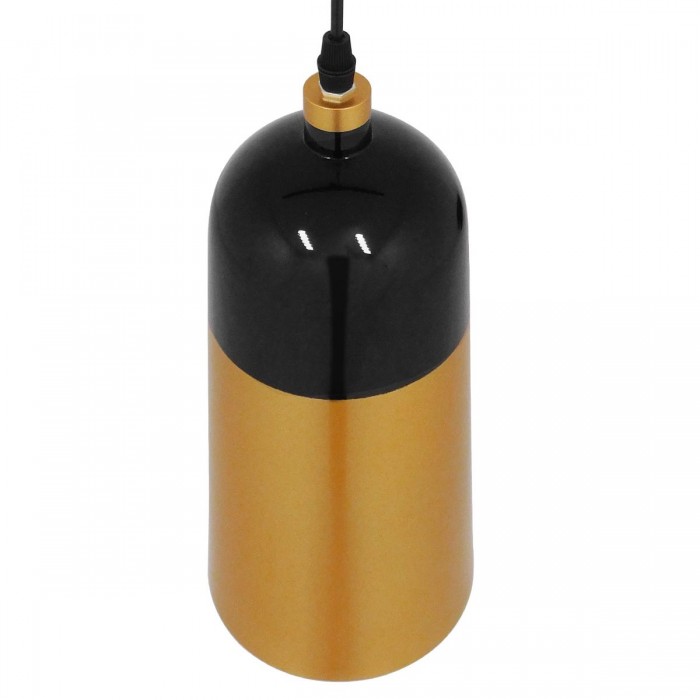 GloboStar® PALAZZO 01523 Μοντέρνο Κρεμαστό Φωτιστικό Οροφής Μονόφωτο 1 x E27 Μαύρο - Χρυσό Μεταλλικό Καμπάνα Φ14 x Υ34cm GloboStar® PALAZZO 01523 Μοντέρνο Κρεμαστό Φωτιστικό Οροφής Μονόφωτο 1 x E27 Μαύρο - Χρυσό Μεταλλικό Καμπάνα Φ14 x Υ34cm