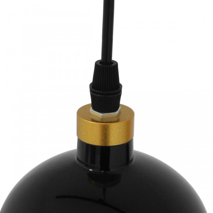 GloboStar® PALAZZO 01523 Μοντέρνο Κρεμαστό Φωτιστικό Οροφής Μονόφωτο 1 x E27 Μαύρο - Χρυσό Μεταλλικό Καμπάνα Φ14 x Υ34cm GloboStar® PALAZZO 01523 Μοντέρνο Κρεμαστό Φωτιστικό Οροφής Μονόφωτο 1 x E27 Μαύρο - Χρυσό Μεταλλικό Καμπάνα Φ14 x Υ34cm