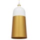 GloboStar® PALAZZO 01524 Μοντέρνο Κρεμαστό Φωτιστικό Οροφής Μονόφωτο 1 x E27 Λευκό - Χρυσό Μεταλλικό Καμπάνα Φ14 x Υ34cm GloboStar® PALAZZO 01524 Μοντέρνο Κρεμαστό Φωτιστικό Οροφής Μονόφωτο 1 x E27 Λευκό - Χρυσό Μεταλλικό Καμπάνα Φ14 x Υ34cm
