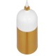 GloboStar® PALAZZO 01524 Μοντέρνο Κρεμαστό Φωτιστικό Οροφής Μονόφωτο 1 x E27 Λευκό - Χρυσό Μεταλλικό Καμπάνα Φ14 x Υ34cm GloboStar® PALAZZO 01524 Μοντέρνο Κρεμαστό Φωτιστικό Οροφής Μονόφωτο 1 x E27 Λευκό - Χρυσό Μεταλλικό Καμπάνα Φ14 x Υ34cm