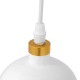 GloboStar® PALAZZO 01524 Μοντέρνο Κρεμαστό Φωτιστικό Οροφής Μονόφωτο 1 x E27 Λευκό - Χρυσό Μεταλλικό Καμπάνα Φ14 x Υ34cm GloboStar® PALAZZO 01524 Μοντέρνο Κρεμαστό Φωτιστικό Οροφής Μονόφωτο 1 x E27 Λευκό - Χρυσό Μεταλλικό Καμπάνα Φ14 x Υ34cm