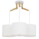 GloboStar® RAMSON 01526 Μοντέρνο Κρεμαστό Φωτιστικό Οροφής Τρίφωτο 3 x E27 Λευκό με Ξύλο και Υφασμάτινα Καπελα Φ67 x Υ65cm GloboStar® RAMSON 01526 Μοντέρνο Κρεμαστό Φωτιστικό Οροφής Τρίφωτο 3 x E27 Λευκό με Ξύλο και Υφασμάτινα Καπελα Φ67 x Υ65cm