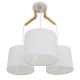 GloboStar® RAMSON 01526 Μοντέρνο Κρεμαστό Φωτιστικό Οροφής Τρίφωτο 3 x E27 Λευκό με Ξύλο και Υφασμάτινα Καπελα Φ67 x Υ65cm GloboStar® RAMSON 01526 Μοντέρνο Κρεμαστό Φωτιστικό Οροφής Τρίφωτο 3 x E27 Λευκό με Ξύλο και Υφασμάτινα Καπελα Φ67 x Υ65cm