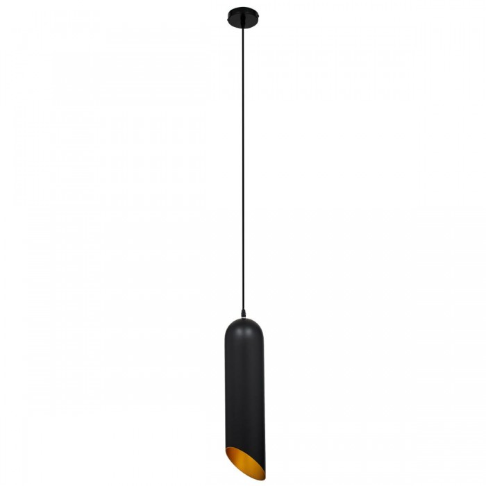 GloboStar® CARSON 01528 Μοντέρνο Κρεμαστό Φωτιστικό Οροφής Μονόφωτο 1 x E27 Μαύρο - Χρυσό Μεταλλικό Καμπάνα Φ12 x Υ52cm GloboStar® CARSON 01528 Μοντέρνο Κρεμαστό Φωτιστικό Οροφής Μονόφωτο 1 x E27 Μαύρο - Χρυσό Μεταλλικό Καμπάνα Φ12 x Υ52cm