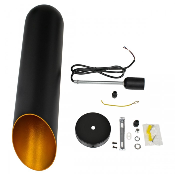 GloboStar® CARSON 01528 Μοντέρνο Κρεμαστό Φωτιστικό Οροφής Μονόφωτο 1 x E27 Μαύρο - Χρυσό Μεταλλικό Καμπάνα Φ12 x Υ52cm GloboStar® CARSON 01528 Μοντέρνο Κρεμαστό Φωτιστικό Οροφής Μονόφωτο 1 x E27 Μαύρο - Χρυσό Μεταλλικό Καμπάνα Φ12 x Υ52cm